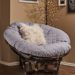 Papasan Grey Cushion Cover